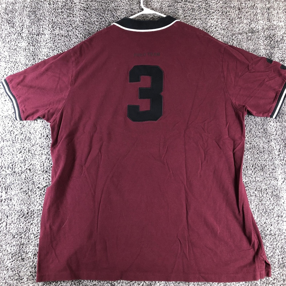 Polo Ralph Lauren Shirt Mens 3XLT Red Solid Short Sleeve Polo Big Pony Crest - Picture 3 of 12
